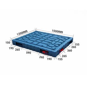 LIKU 1500*1200 <strong>Plastic</strong> Pallet Blow <strong>Molding</strong> 4-Way Double Face Stackable and Cheap Wholesale for Storage - Product Image 3