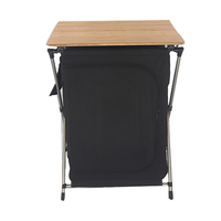 Table de cuisine mobile pliable multifonctionnelle pour l'extérieur avec sac de rangement Table de cuisine pliante en bois