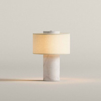 Lampe de bureau créative nordique minimaliste noire personnalisée et tendance, base en marbre et fer, murale pour chambre à coucher, chevet ou bureau