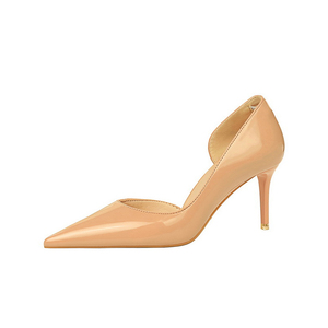 Zapatos de Tacón de Aguja de Cuero Charol Premium para Mujer, Diseño Clásico y Sencillo, con Aberturas Laterales, Suaves y Cómodos para Verano y Otoño - Product Image 2