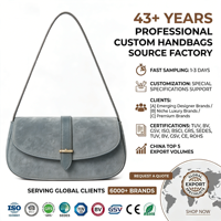 Sac à bandoulière en daim bleu poussière, élégant et luxueux, avec fermoir à barre dorée, sac à rabat chic pour femme, sac à main quotidien, personnalisable OEM