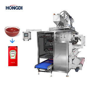 Machine d'emballage automatique haute performance 6 voies à scellage 4 côtés pour films liquides et plastiques, remplisseuse de sachets pour bain de bouche, café, miel - Product Image 2