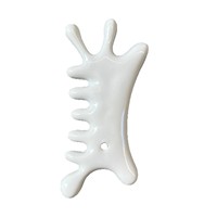 Planche de massage Gua Sha en céramique pour le visage, bâton de pression des points d'acupuncture, masseur pour le cuir chevelu, peigne de massage
