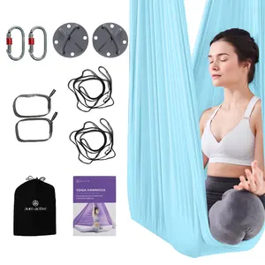 Hamac de Yoga aérien en soie Durable avec sangles d'extension hamac de Yoga souple haute résistance hamac de Yoga balançoire Anti-gravité