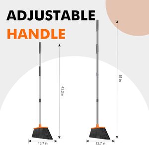 Heavy Duty 55 pouces Long manche extérieur grand angle <span class=keywords><strong>balai</strong></span> commercial <span class=keywords><strong>balai</strong></span> balayage pour intérieur maison Garage pelouse béton - Product Image 5