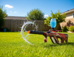 Pistola de agua eléctrica AUG M03F de plástico de alta velocidad, juguete para niños para exteriores - Product Image 2
