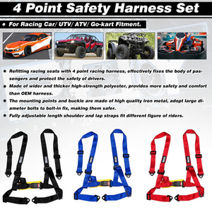 Cinturón de seguridad de nailon de 2 pulgadas y <span class=keywords><strong>4</strong></span> puntos para coches modificados de uso general - Product Image 6