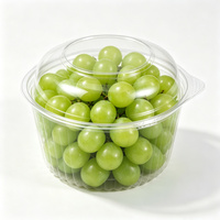1000g Grote Transparante PET Ronde Fruit Schaal met Deksel Wegwerpbaar Plastic Familieformaat Landbouw Fruit Bewaarbak