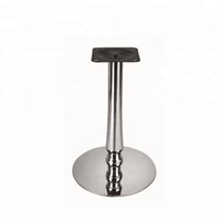 Pieds de table en acier inoxydable modernes à hauteur réglable avec plateau en verre, solides, installation facile, design unique en métal pour bars, hôpitaux et hôtels