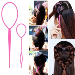 Ensemble professionnel de 8 brosses à cheveux, outils <span class=keywords><strong>Topsy</strong></span> <span class=keywords><strong>Tail</strong></span>, brosses à touffes, peignes à queue de rat en plastique et métal pour le contrôle des bords - Product Image 2