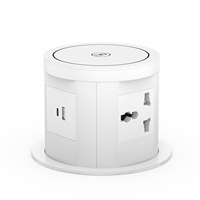 Nouvelle prise escamotable Tower avec ouverture de 120 mm, sortie pneumatique relevable, chargeur sans fil 15 W et chargeur USB