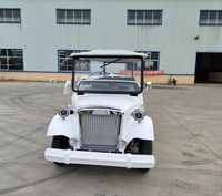 Voiture de tourisme électrique 14 places voiturette de golf de luxe nouveau style voiture vintage avec système 72V 5KW AC pour les sites pittoresques