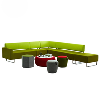 Ensemble de canapés de salon pour visiteurs d'hôpital, mobilier de salle d'attente de bureau, design moderne, zone commerciale, sièges publics