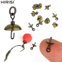 10 Stück pro Packung Hirisi Karpfenangeln Schnellwechsel-Wirbel mit Gummi-Schirmwirbeln für Ronnie Rig Terminal Tackle AS009