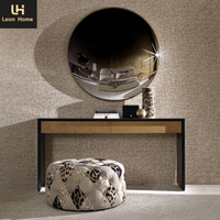 Table console de luxe Mobilier moderne de salon en métal avec plateau en marbre Table console minimaliste