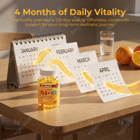 Etiqueta privada Vitamina D3 K2 , 120 Cápsulas blandas de aceite de coco Vitaminas D Fuerza máxima Soporte para huesos, corazón, inmunidad y calcio