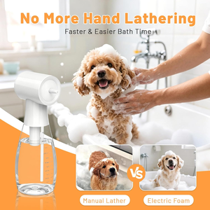 Souffleur de mousse électrique pour chien 650 ml rechargeable, faible bruit, shampoineur automatique pour animaux, mousse riche et dense pour chiens et chats de <span class=keywords><strong>petite</strong></span> et moyenne taille EasyOEM - Product Image 5