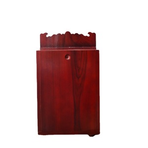 Boîte de rangement rectangulaire de style chinois pour arbre généalogique, 35 cm de hauteur, en bois de camphre sculpté, type sur pied - Product Image 2