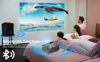 Projecteur LCD ATV Android 4K pour cinéma maison, OEM ODM d'usine, avec haut-parleurs intégrés, lumens extérieurs pour ports USB WiFi AV