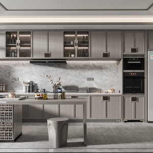 Meubles de cuisine sur mesure haut de gamme, style italien, finition laquée blanche, design moderne, en kit. - Product Image 3