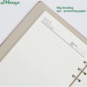 Planificador de <span class=keywords><strong>Agenda</strong></span> de cuero A5 personalizado con encuadernación en espiral Juego de reuniones de negocios calientes Estilo impreso de regalo para Bloc de notas - Product Image 5