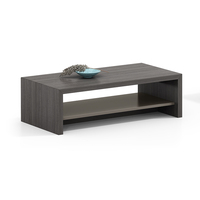 Foshan Ensemble de table à café et à thé rectangle en aluminium de luxe moderne Meubles de salon pour le bureau à domicile avec panneau en bois