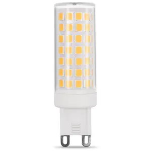SHENPU regulable G9 bombillas LED 4,5 W AC/DC 120V 230V G9 blanco cálido 3000K LED Luz de maíz para el hogar sala de estar dormitorio