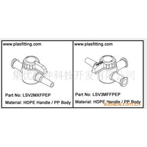 Válvula de Plástico Jiyou de Tres Vías Tipo Luer Lock para Medios Ácidos y Alcalinos Débiles, Baja Presión 0-1 MPa, Control por Interruptor - Product Image 5