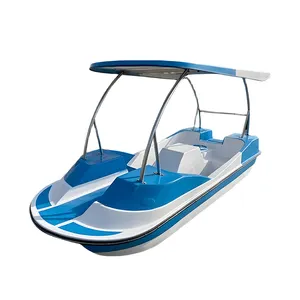 室外水上乐园浮动踏板船水上乐园玻璃纤维划艇带遮阳篷