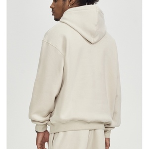 2025 hombres 100% algodón grueso pesado francés Terry alta calidad en blanco de gran tamaño Streetwear logotipo personalizado pulóver Sudadera con capucha - Product Image 3