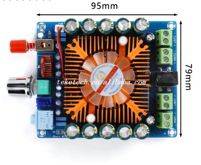 XH-M521 TDA7850 Four-channel Digital Amplifier board Automotive class 4*50W 4X50W High Power Audio Amplifier Module