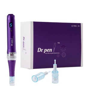 Máquina Eléctrica de Microagujas para Reafirmar y Blanquear la Piel, Estimulación del Crecimiento del Cabello, Pantalla LCD de 5 Velocidades, Derma <span class=keywords><strong>Pen</strong></span> <span class=keywords><strong>X5</strong></span> con Cable - Product Image 1