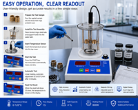Appareil industriel intelligent pour la mesure du point de ramollissement du bitume, kit d'essai anneau et boule, dispositif de mesure d'asphalte pour laboratoire, version globale