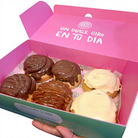 Boîtes d'emballage pour rouleaux à la cannelle, impression personnalisée de logo en gros, boîte d'emballage pour boulangerie, pour rouleaux à la cannelle, biscuits, beignets