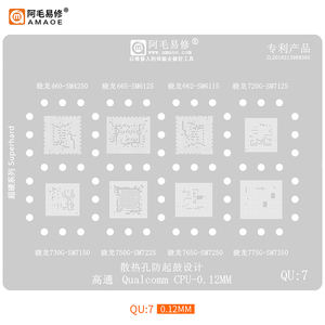 BGA Reballing Stencil สำหรับ Qualcomm SDM SM MTK MT Series <span class=keywords><strong>CPU</strong></span> RAM SM8750/SM8635 SM8250/SM8350 SM4250 SM8750 SM8550 <span class=keywords><strong>MT6989</strong></span> MT6989W - Product Image 5