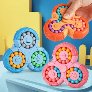 Handheld Decompression Flip Toy with <b>Bead</b> Spinner Rings for Anxiety Relief Sensory Play Office Study Travel Fidget Tool - Product Image 3