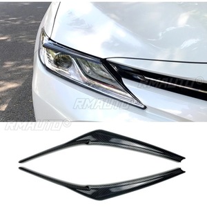 For Toyota Camry 2018 Car Auto <b>Head</b> Light Lamp Eyelids Eyebrow Headlight Decoration Car <b>Styling</b> Trim For Toyota Camry 2018 - Product Image 1
