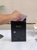 Boîte aux lettres murale en acier de 0,5 mm avec revêtement en poudre, économique et robuste