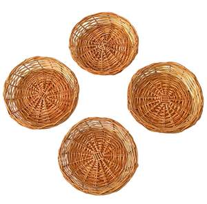 Cesta Redonda <span class=keywords><strong>de</strong></span> Mimbre YULIN JIAFU para Chapati/Roti, Cesta para Empacar Frutos Secos/Chocolate |   Cestas para Estantes | | Hecho <span class=keywords><strong>a</strong></span> Mano Multiusos - Product Image 4