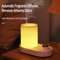 Diffuseur d'huiles essentielles électrique avec lumière LED chaude, luminosité réglable, affichage numérique de l'humidité, minuterie tactile, USB, usage domestique
