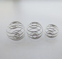 DIY Printemps Vintage Fil Spirale Perle Cage Pendentifs En Acier Inoxydable Ressort De Compression