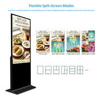 Écran LCD numérique vertical de 32 pouces avec Wifi, Bluetooth, Cloud et gestion CMS, fonctionnement 24h/24 et 7j/7 pour café, hôtel, centre commercial