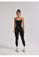 Body Deportivo Personalizado sin Costuras, Transpirable, Ligero, con Botones al Frente, Bloques de Color, Espalda Descubierta, de Una Pieza, para Clases de Baile