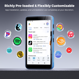 Lecteur <span class=keywords><strong>MP3</strong></span> INNIAOSIS Android 12 MTK6762/WiFi Écran tactile IPS 4,0'' 3+32 Go de stockage Prise en charge <span class=keywords><strong>Google</strong></span> GMS Lecteur de musique et de vidéo - Product Image 6