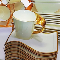 Tasse à café et soucoupe en céramique blanche et colorée de 80-330 ml, ensemble de tasses à café et soucoupes avec logo, ensemble de tasses à thé en porcelaine