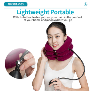 Dispositivo de tracción para cuello <span class=keywords><strong>Cervical</strong></span>, Camilla De cuello inflable, cuello crónico y alivio del <span class=keywords><strong>dolor</strong></span> de hombros, cuello <span class=keywords><strong>Cervical</strong></span> Brace Collar - Product Image 4