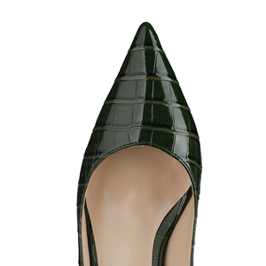 Chaussures à motif crocodile pour les femmes, style décontracté, <span class=keywords><strong>talon</strong></span> aiguilles tendance, idéales pour les mariages - Product Image 6