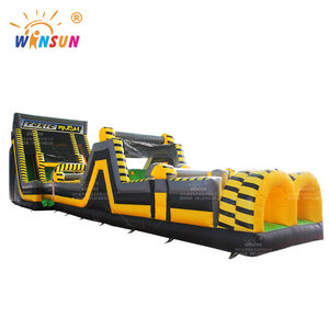 Khổng lồ thương mại Inflatable trò chơi thể thao Inflatable trượt khóa học trở ngại quan tâm đến trò chơi tương tác cho trẻ em - Product Image 1