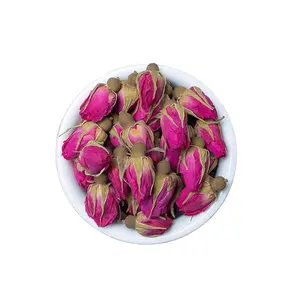 批发100% 天然有机香干锦缎粉色玫瑰健康茶花蕾