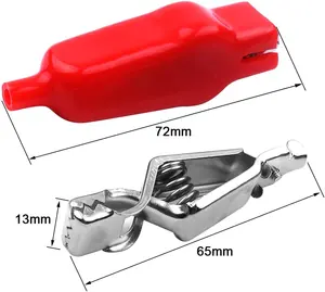 Metal Alligator Clips 5-50A PVC Boot Electrical Terminal Crimping Clip for Connect with Cable